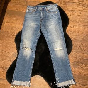 Levi’s step hem high waist denim